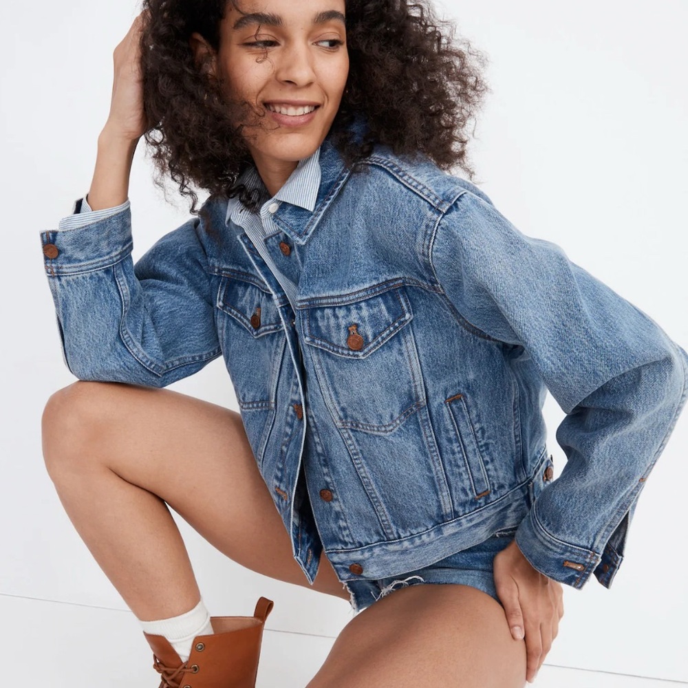 Madewell The Cropped Trucker Jean Jacket
